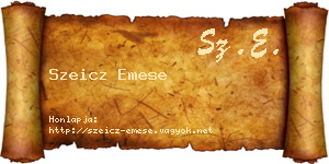 Szeicz Emese névjegykártya