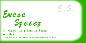 emese szeicz business card